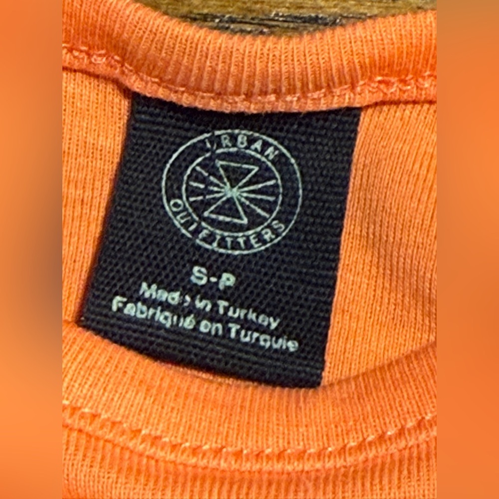 Urban Outfitters Cropped Cinched Tank Top Women Small Orange Frog Graphic Hippie - Picture 5 of 16
